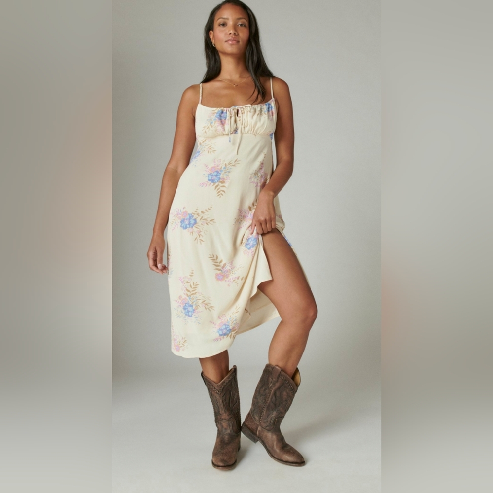 BNWT Sold Out Lucky Printed Slip Dress in L
